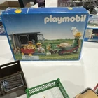 Playmobil 3751 Rabbit Hutch With Wagon Wheelbarrow Fence & Animals Open Box Used. Price: $22.00.