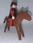 1974 Vintage Playmobil Geobra Knight With Gold Sword And Brown Horse Used. Price: $15.99.