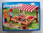 Playmobil 6121 Farmers Market Vegetable Stand New Food Country Damaged Box. Price: $29.95.