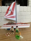 Playmobil 5130 5575 Summer Fun Catamaran Sail Boat Figures Floating Motor Pool Used. Price: $35.00.