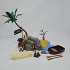 Playmobil 4139 Pirate Treasure Island Set 85% Complete Missing Parrot Coins Used. Price: $15.00.