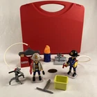 Playmobil City Action Rescue Carry Case #5651 2 Firemen Figures Incomplete Used. Price: $9.95.