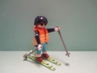 Playmobil Figure Modern Man In Padded Vest + Helmet Boots W/ Skis Poles Used. Price: $5.99.