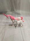 Vintage Playmobil Unicorn Mom & Baby Figure Lot Of 2 1970S Pink White Horses Used. Price: $11.40.