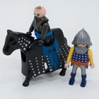Playmobil Medieval Horse With Two Figures Soldier Knight Used. Price: $19.95.