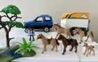 Playmobil Country Trailer, Suv Vehicle, Horses, Landscape & Figure Used. Price: $35.00.