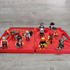 Playmobil Dragon Knights Figures Medieval Weapons Shields 90S & Case Quick Ship Used. Price: $20.00.