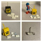 Playmobil Postal Mail Carrier Cart Yellow & Grey 3309 Letters Postcards 3231 Used. Price: $10.00.