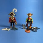 Playmobil Camping Cowboy #4665 Pirate Captain #3936 Vintage Incomplete Used. Price: $19.99.