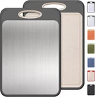 2 1 Stainless Steel Cutting Board With Handle Chopping Large Big Small Metal New. Price: $40.52.