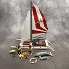 Playmobil Catamaran Boat, Dolphins & Figures 6130 -incomplete Used. Price: $29.99.