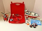 Playmobil Fire Rescue Lot - Helicopter 5842, Boat, Take Along Playset Used. Price: $59.94.
