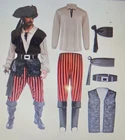 Spooktacular Creations Pirate Adult Costume Size Large 7-PIECE Set Nwt Pre-owned. Price: $25.00.