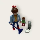 Playmobil Mom With Vacuum Little Boy & Kitty Cat Set Used. Price: $8.99.