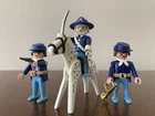 Playmobil Western Civil War General With Horse & 2 Soldiers Used. Price: $35.00.