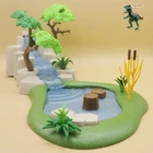Playmobil Diorama Waterfall Water-river-lake-mill Water-farm-hut-forest-hut Used. Price: $23.66.