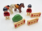 Vtg 1990S Playmobil 123 #6550 Equestrian Back Riding Figures Horses Used. Price: $7.99.
