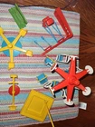 Vintage Playmobil Carousel Carnival Swing Playground Park Teeter Totter Lot Used. Price: $20.00.
