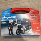 New Playmobil 5648 Traffic City Action Police Motorcycle Carry Case 13PC. Price: $11.61.