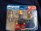 Playmobil 5943 Deluxe Firefighters Set With Flaming Barrel - New Retired. Price: $15.00.