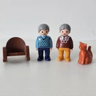 Vintage Playmobil 123 Set 6631 Grandparents Family Figures + Pet Cat 1990 Geobra Used. Price: $29.09.