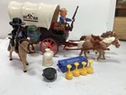 Playmobil Western Covered Wagon Set 6426 & Extras From 5248 - Near Complete Used. Price: $29.95.