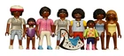 Playmobil Black Figures Woman Women Children Girls Lot Collection Used. Price: $22.77.
