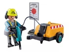 Playmobil Action Heroes Set 71752 Construction Worker With Compressor New No Box. Price: $27.49.