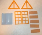 Playmobil #3230 Vacation Frame Home House Parts Windows Doors Shelves Bed Used. Price: $10.00.