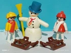 Playmobil Antique Figures Children Sled Snowman Winter Ref 3393 3467 Used. Price: $11.85.