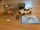 Playmobil Racecar 4365 Complete Settuning Garage Racing Team Sports Light Up Used. Price: $50.00.