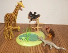 Playmobil Wildlife Giraffe & Baby ,alligator,vulture,black Bird - Water Used. Price: $22.00.