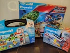 New / Open Complete Playmobil 9468, 70313, 70569 Fire, Sport, Helicopter. Price: $58.95.