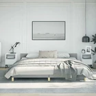 Frame With Headboard Platform Base Upholstered Bedroom Furniture Vidaxl New. Price: $161.99.