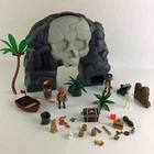 Playmobil Set # 70113 Pirates Take-along Skull Island W/ Carry Case & Extras New. Price: $75.00.