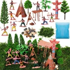 Canlierr 32 Pcs Native American Indians Figures Toys Set, Small, Blue,green New. Price: $26.05.