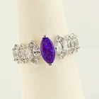 Bomb Party Ring Sz 10 "happier Than Ever" Violet Fire Opal Rhodium RBP5944 Retro New. Price: $26.78.