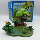 Rare Vtg Playmobil Forest Family Home Hollow Log & Pond 4205- Raccoons Used. Price: $50.00.