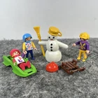 Vtg Playmobil 3688 Snowman & Kids Sledding Figures Toboggan 1991 Wrong Hat Used. Price: $18.00.