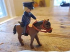 Playmobil 3167 & 5703 Mounted Horse Policeman Officer With Pistol Used. Price: $14.00.
