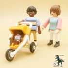 Playmobil Interracial Couple - And Woman Walking The Baby Stroller... Used. Price: $11.17.