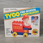 Vtg 1990'S Tyco Pre-school Super Blocks Fire Truck Set 6 Piece 5215 Sealed Box New. Price: $49.99.