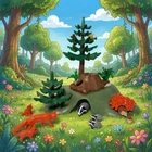 Playmobil 4204 Forest Animals With Cave Complete Box Used. Price: $44.99.