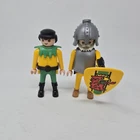 Playmobil Geobra Medieval Castle Knights Lot Of 2 Figures Shield 1993 Vintage Used. Price: $11.21.