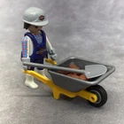 Playmobil 3126 Construction Worker, Wheelbarrow & Rocks Replacement Parts Used. Price: $8.99.