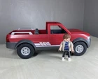Playmobil 5615 Red Pick-up Truck Big Wheels Off Road Hauler With Figure Flaw Used. Price: $48.56.