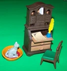 Playmobil 5310 Secretary Desk, Pad, Cat Bed, Chair Book, Feather Pen Part Lot Used. Price: $16.99.