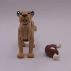 Playmobil Lioness Figure With Blue Rhinestone Ears And Meat Bone Accessory Tan Used. Price: $6.99.