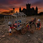 Vintage Playmobil 5712 3674 Medieval Knights Prison Cart Set Complete Used. Price: $39.99.