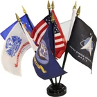 Armed Forces (style A) - 4 In. X 6 Military Stick Set (7 Flags) 100D New. Price: $24.88.